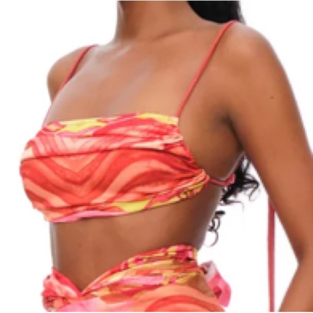 ANDREA IYAMAH AIKO CROP TOP - SUNSET - Picture 3 of 5